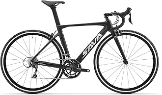 SAVADECK Carbon Road Bike with Shimano SORA R3000 18 Speed Derailleur System,Racing Bicycle with Carbon Fiber Frame Carbon Fork and Double V Brake for Adult