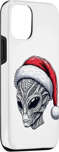 Miniatura 3 de iPhone 1212 Pro Vintage Alien Christmas Holiday - Santa Hat Extraterrestrial Case