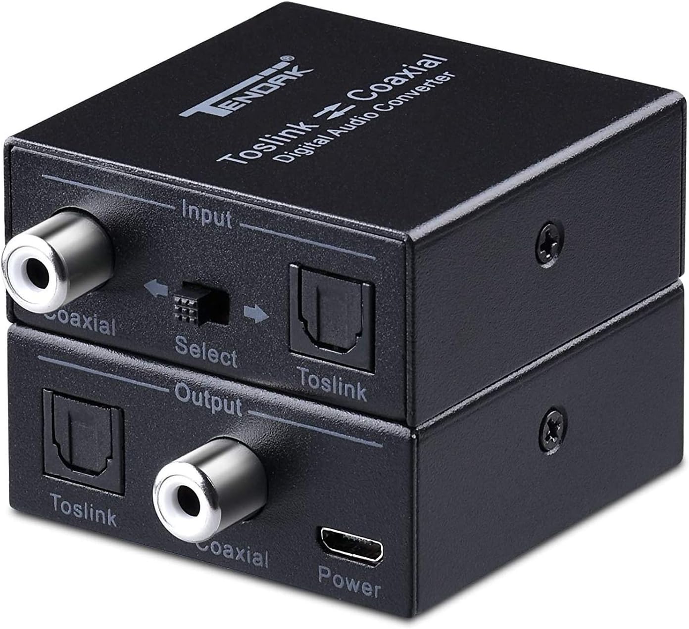 Tendak Digital Optical Splitter Optical SPDIF TOSLINK to Coaxial and