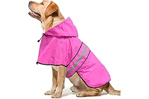 Waterproof Dog Raincoat for Large Dogs in PINK