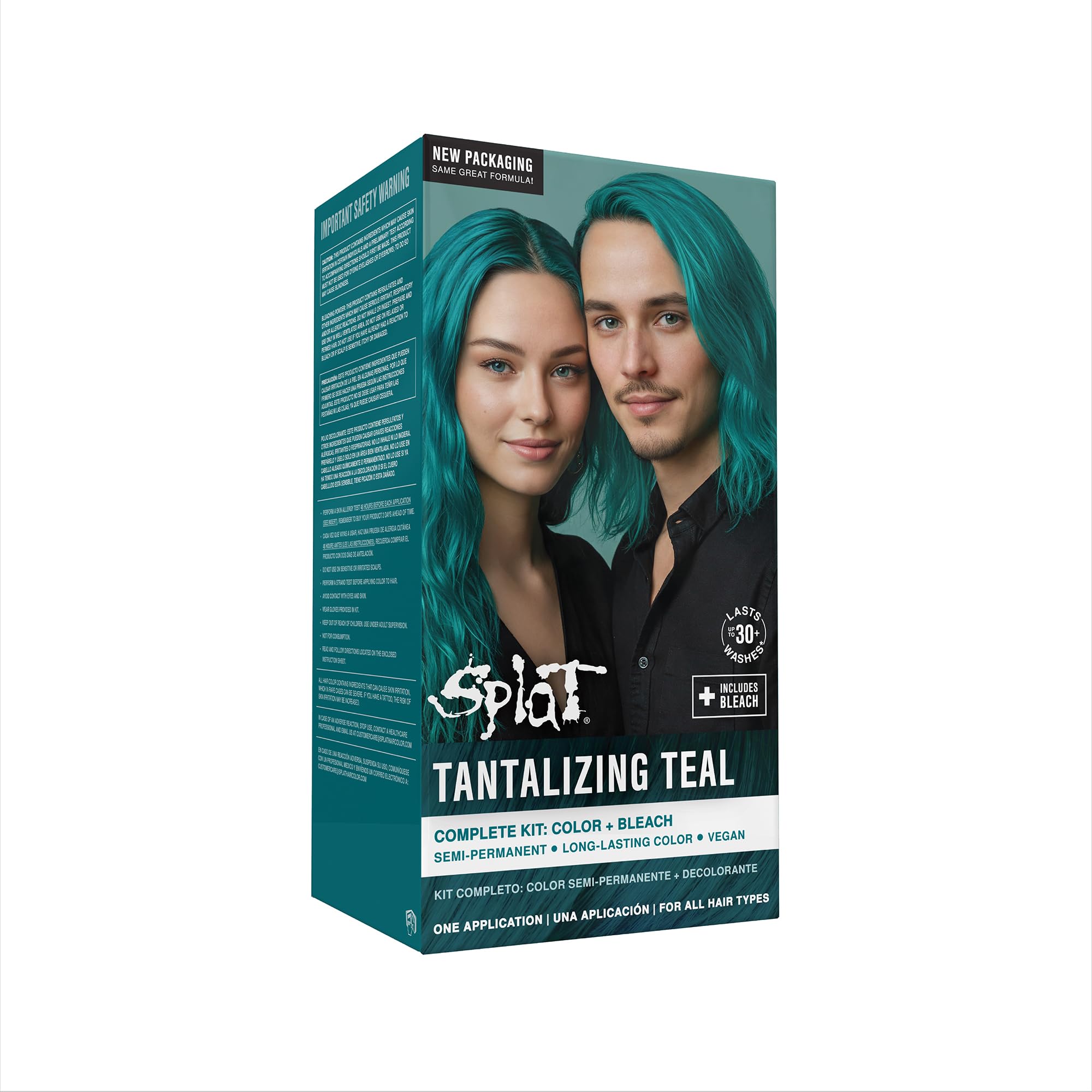 Amazon.com : Splat Tantalizing Teal Semi Permanent Hair Dye Kit