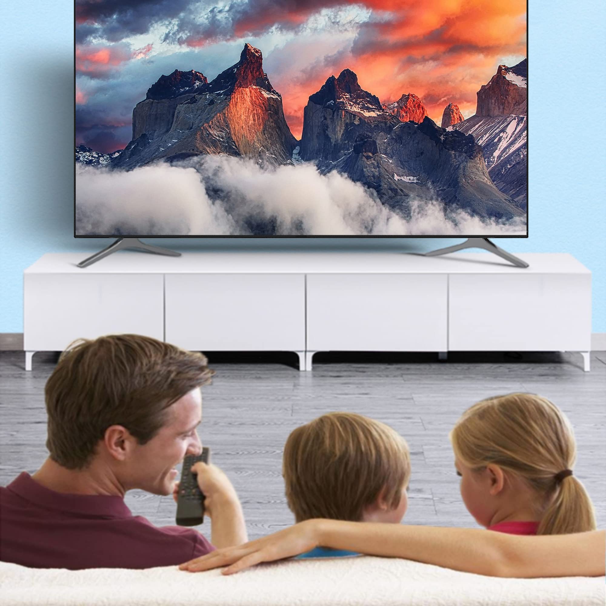 Film De Protection D'écran TV Anti-Lumière Bleue De 32 à 75 Pouces, Réduit Les Reflets/Anti-UV/Anti-Rayures, Surface Mate Anti-Poussière Digitales, Soulage La Fatigue Oculaire / 55in1211x682mm