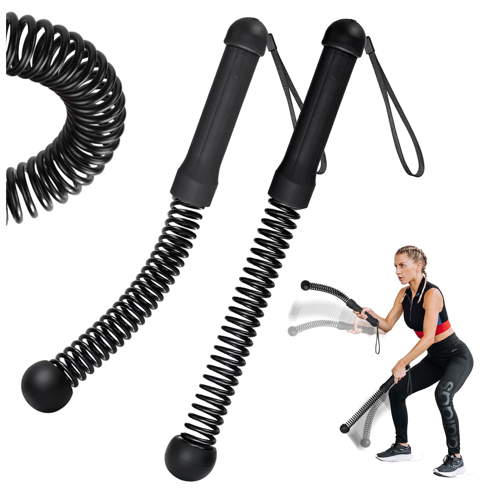 Weighted Ropeless Battle Ropes,Portable Cordless Battle Ropes with Weights,Battle Ropes for Home Workout,Silent Home Workout Equipment for Men Women Adults Beginners and Users at Home,Multifunctional
