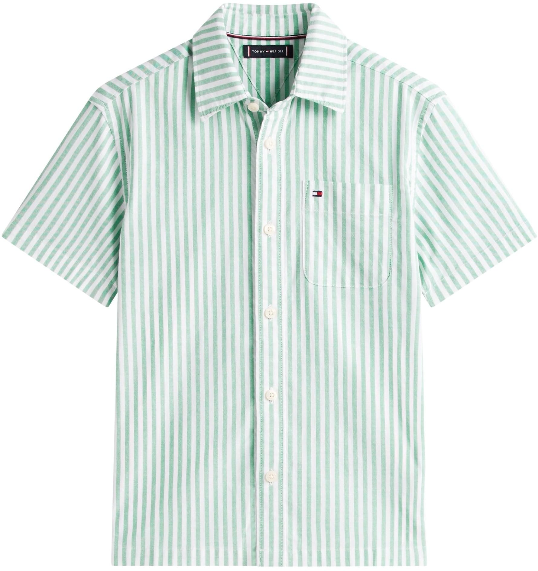 Tommy Hilfiger Flex Ithaca Stripe Shirt SS Kb0kb10210 Camicie Bambini e Ragazzi (Pacco da 1)