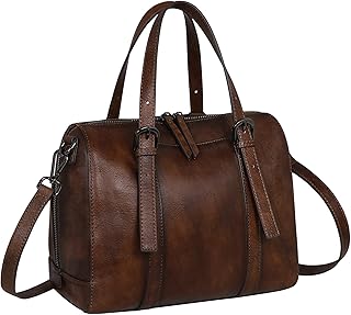 Iswee Genuine Leather Purses for Women Designer Hobo Crossbody Bag Satchel Handbags Top Handle Purses for Travel