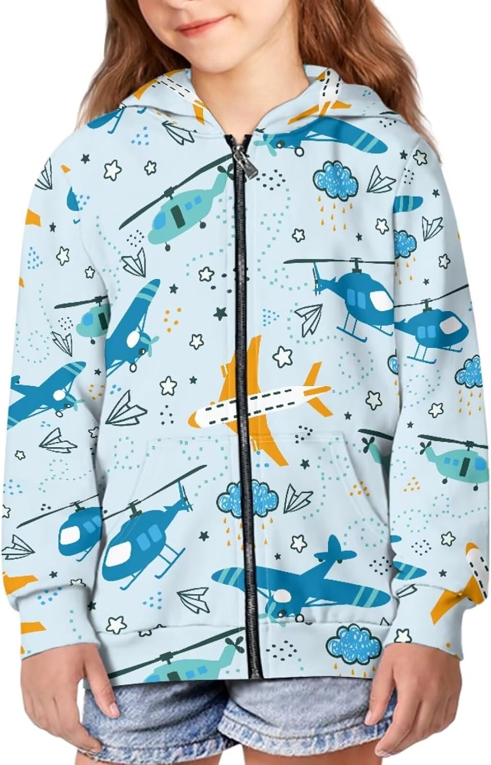 Boy Zip Up Hoodie Size 6-16 Years Old Soft Long Sleeve Sweatshirts for Teens Casual Jackets with Hood