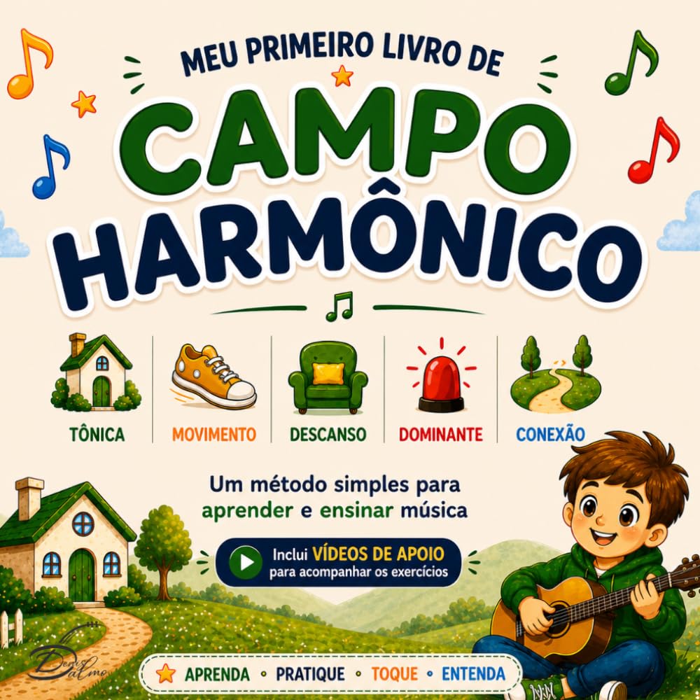 MEU PRIMEIRO LIVRO DE CAMPO HARMÔNICO (Portuguese Edition)