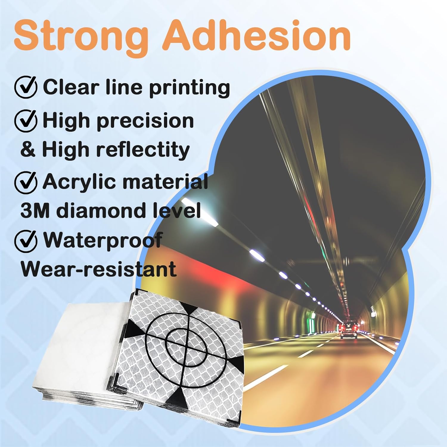 100PCS 30MM /40MM/ 50MM/ 60MM Reflector Targets for Total Stations White