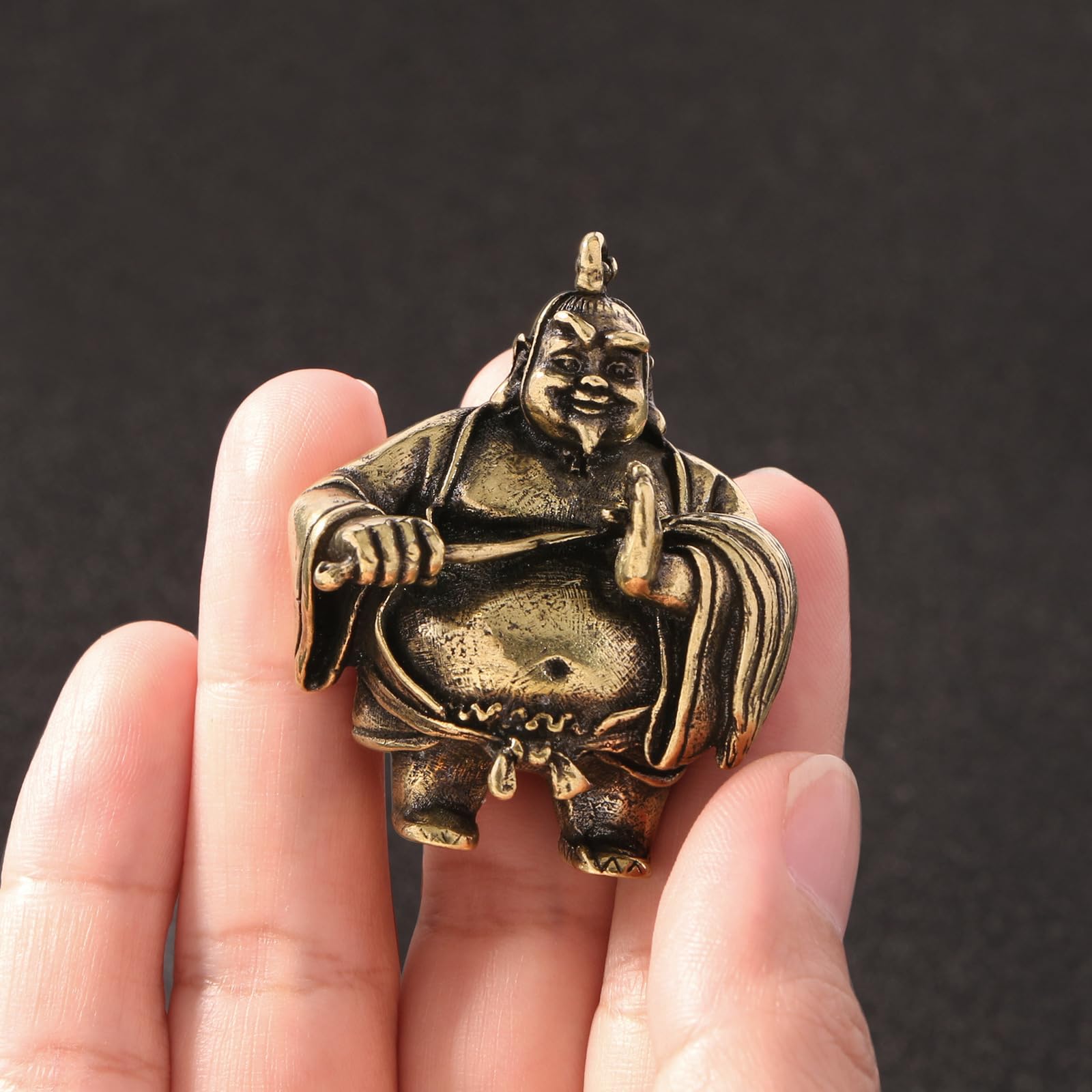 NBKLSWSUI Handmade Bronze Solid Copper Taiyi Statue Sculpture Figurine Sculture For Living Room Home Office Desk Bedroom
