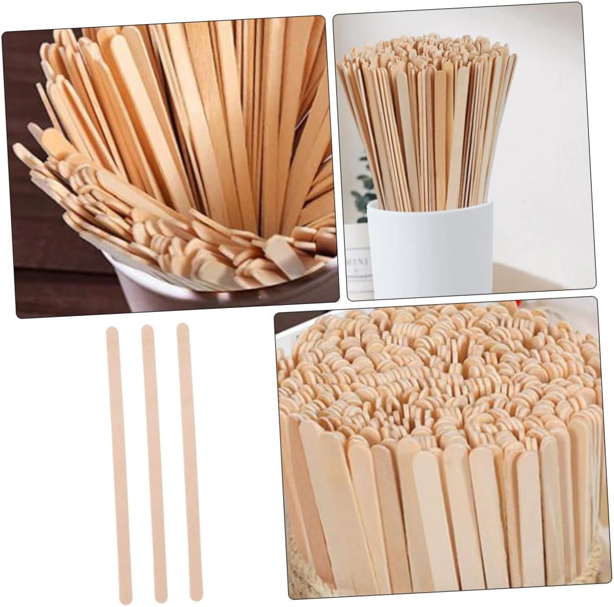 Uonlytech 500pcs Espresso Coffee Stirrer Tool Stirring Sticks for Coffee Bar Reusable Beverage Stirrers