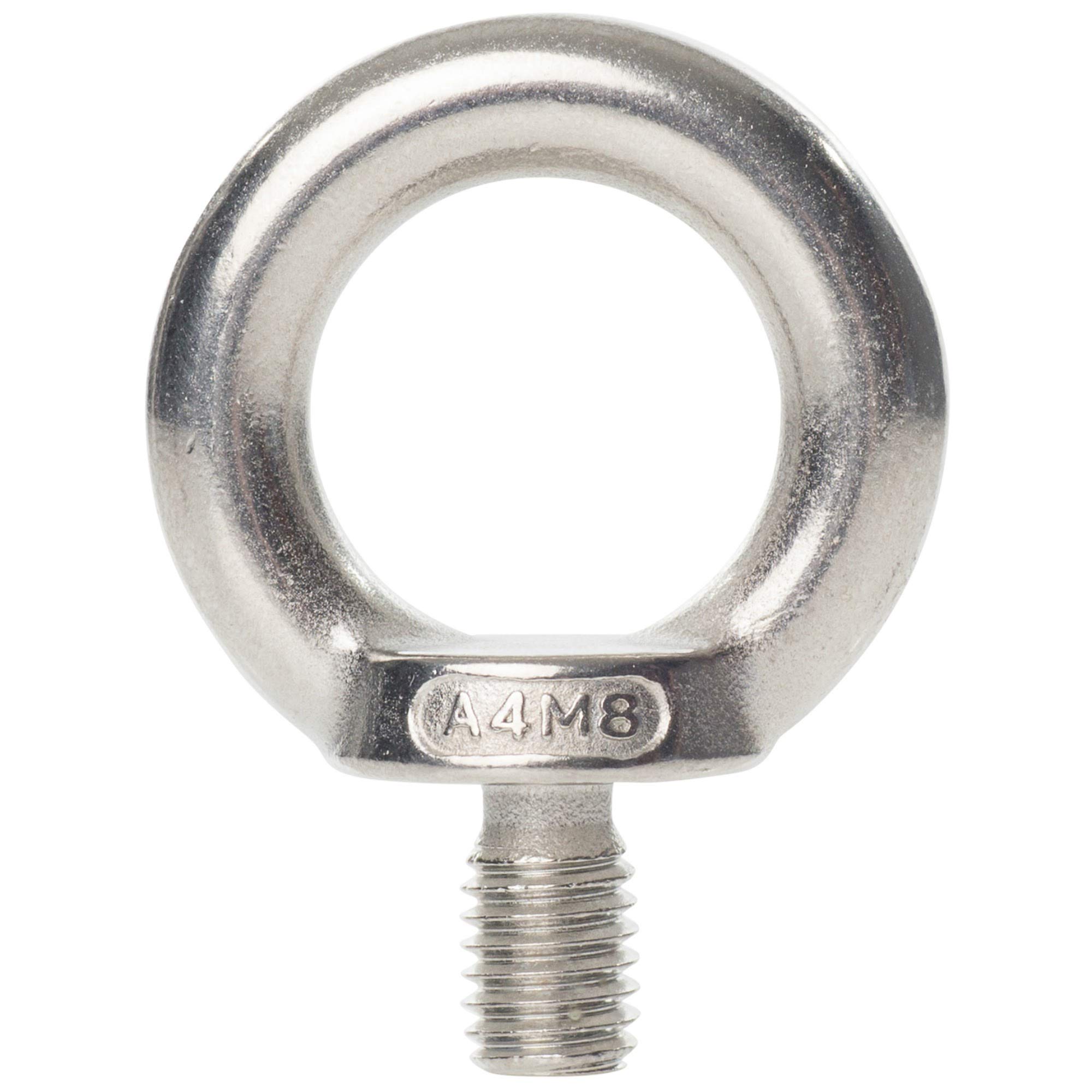 Bolt Base 8Mm / M8 A4 Marine Grade Stainless Steel Lifting Eye Bolts/Screws Din 580-2 Pack