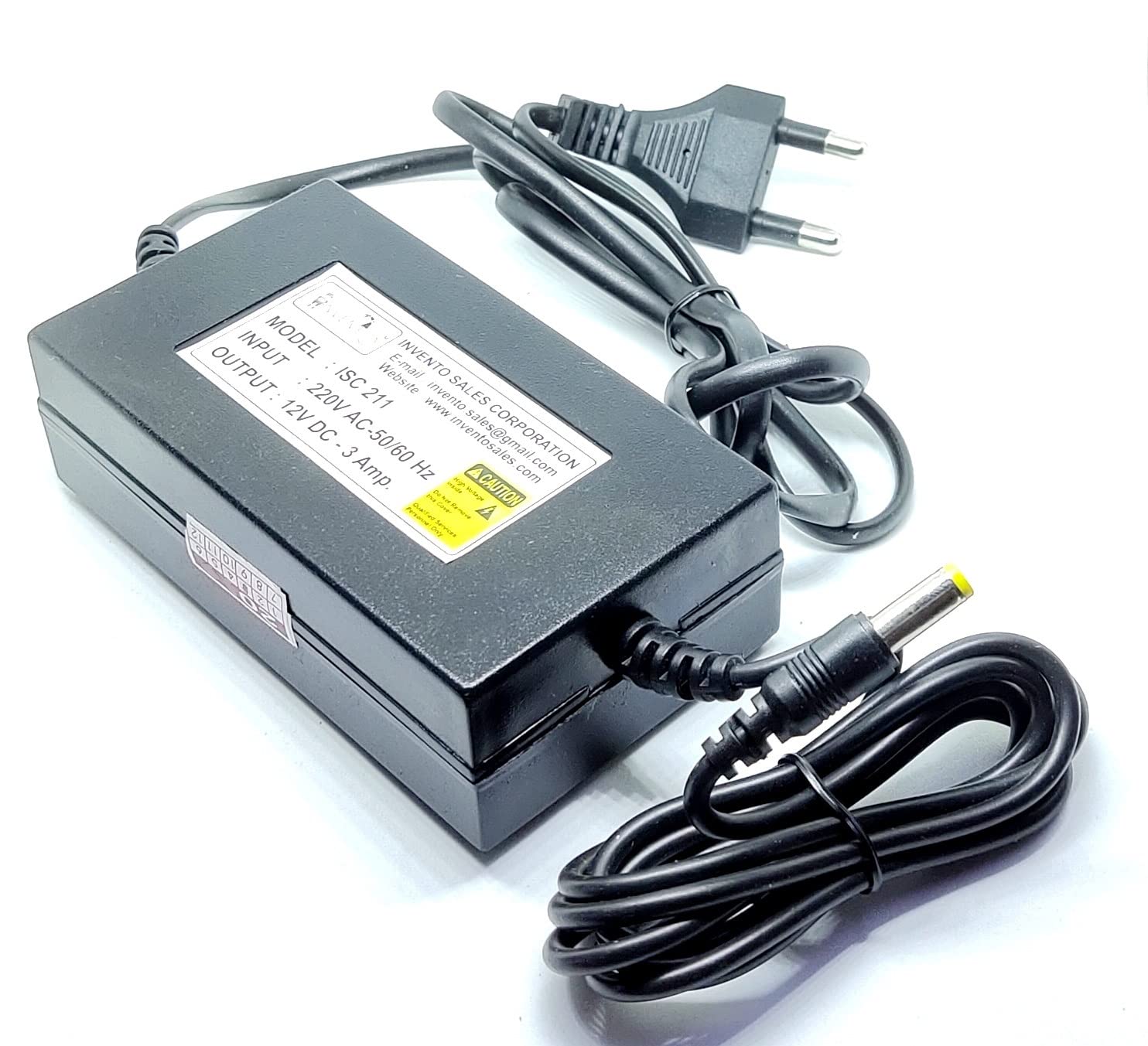 INVENTO 1Pcs 12V 3A 36 Watt DC Power Supply AC Adaptor SMPS AC to DC Converter for Battery Charger CCTV DIY-picture-39