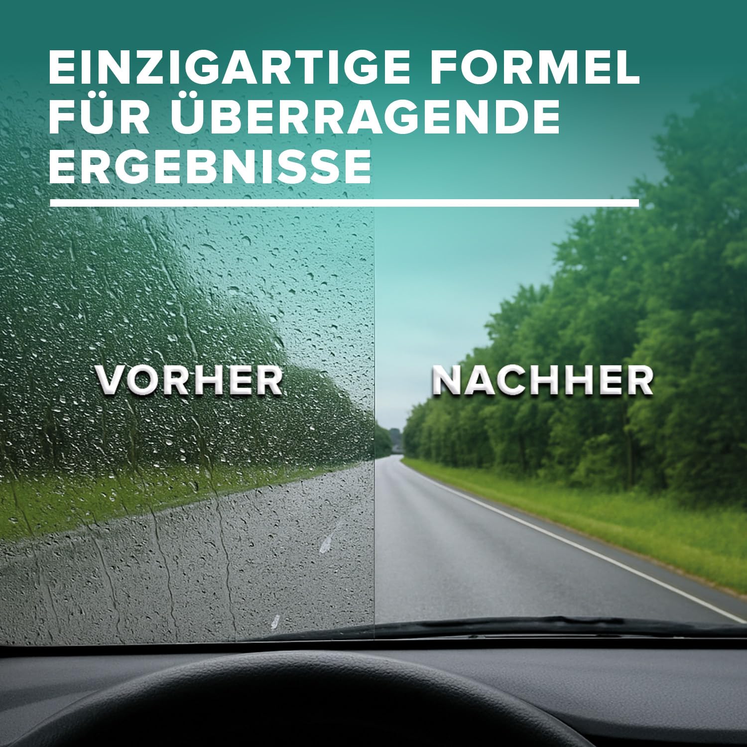 Nano Glass Coating | Scheibenversiegelung Auto mit Lotuseffekt – Klare Sicht bei Regen & Schnee Nano Glasversiegelung – Regenabweiser, Schmutzabweiser mit Abperleffekt - Lotuseffekt Dusche & Fenster