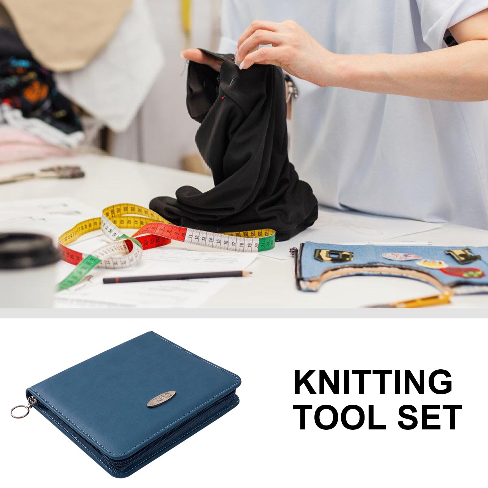 9Pairs Interchangeable Circular Knitting Needle Crochet Hook Set with Case 2.2mm-4.5mm Circular Knitting Needle