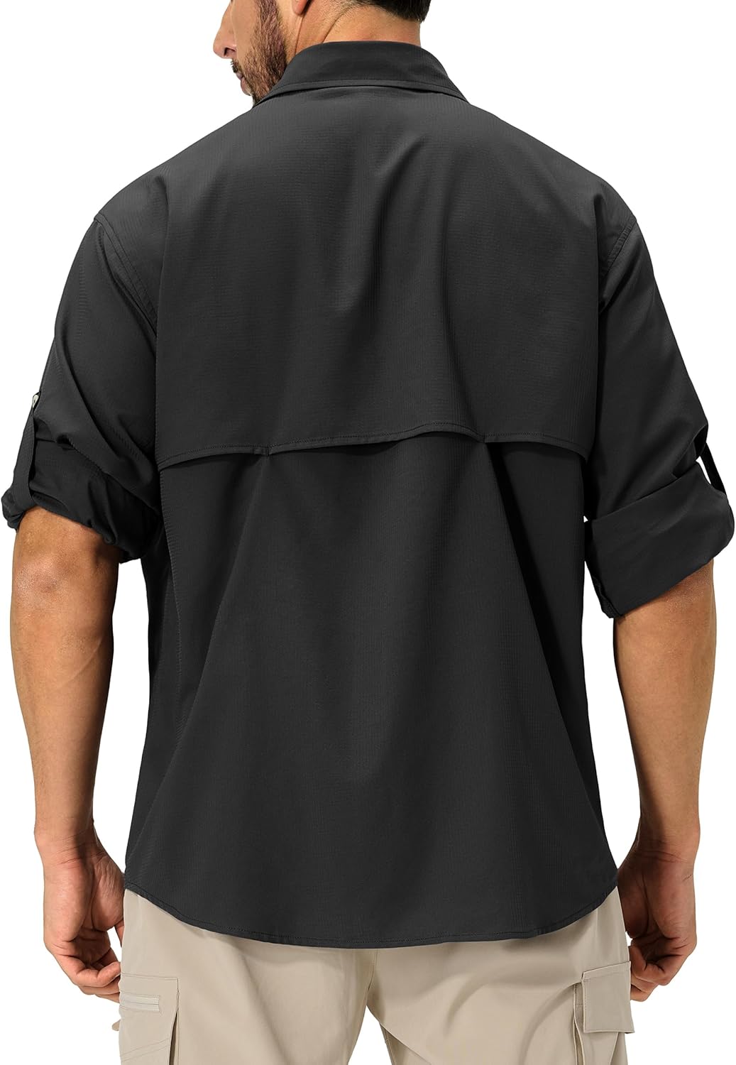 Men's Sun Protection Fishing Shirts Lightweight Long Sleeve UPF 50+ Travel Work Hiking Shirts with Pockets - Image 3