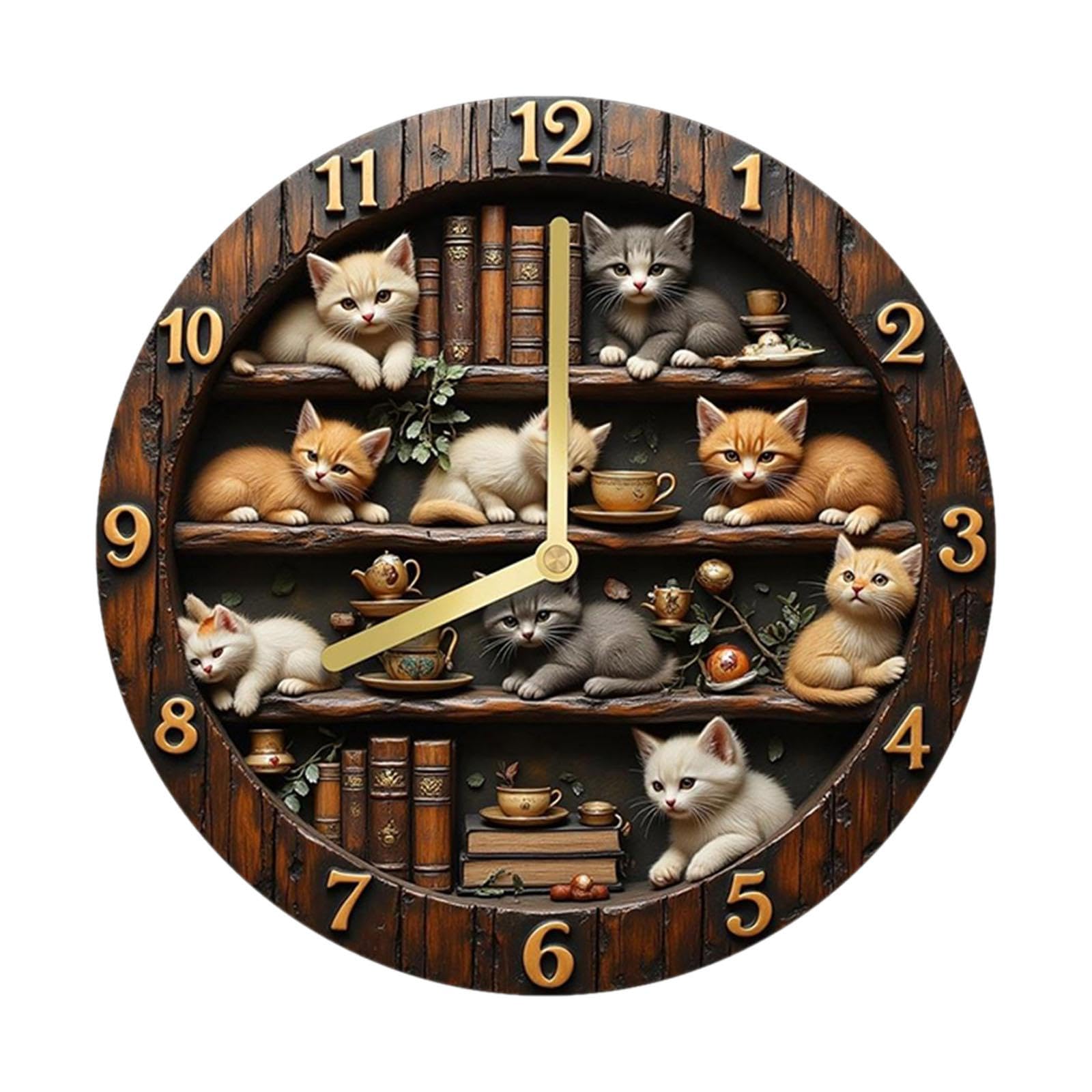 Horloge murale silencieuse en bois éliminant les bruits de tic-tac