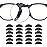SMARTTOP Nose Pads for Glasses, 20 Pairs Stick On Silicone Anti-Slip Sunglasses Nose Pads for Plastic Frames Thin Nose Pads Eyeglasses (Black)