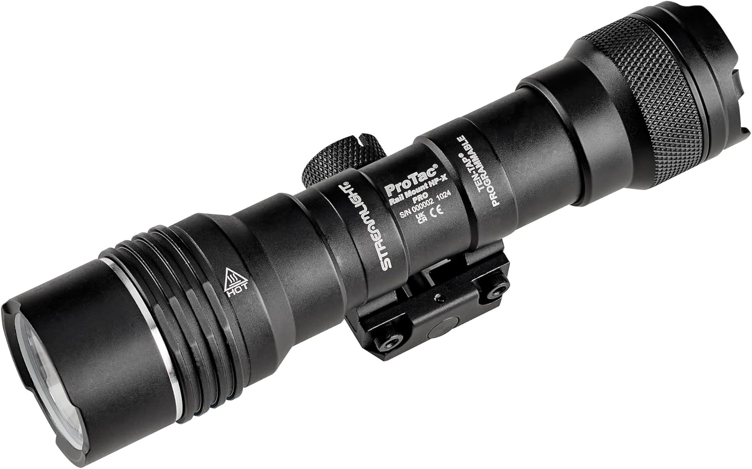 Streamlight 89018 ProTac Rail-Mount HP-X Pro USB 800-Lumen 105000-Candela USB Rechargeable Tactical Flashlight with JackCap Tail Switch, MLOK Mount, and Battery, Black
