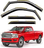 saleago In-Channel Window Rain Guards for Dodge RAM 2500/3500 2019-2026 Crew Cab - Durable Vent Visors Deflectors, 4pcs