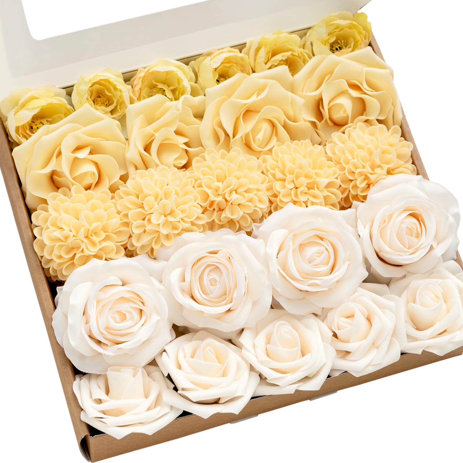 Ling's Moment Artificial Flowers - Orange & Dusty Rose -18