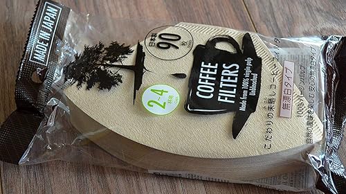 Miniatura 3 de 90 hojas de filtros de café desechables de 2 a 4 tazas hechas de pulpa 100% virgen fabricada en Japón