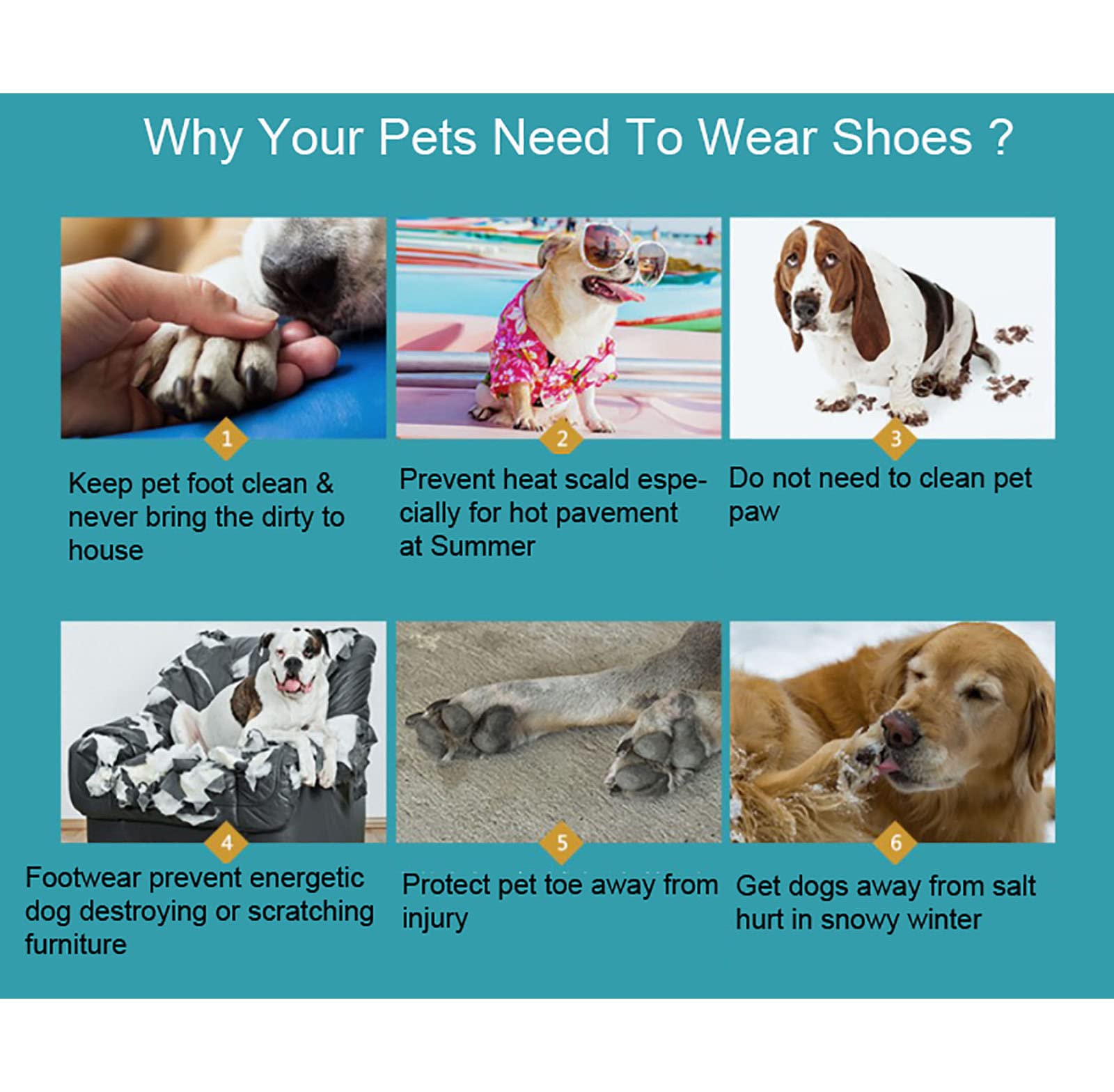 Chaussures pour Chiens de Compagnie Bottes à Semelles en PVC Portables de Montagne avec Semelles en Caoutchouc Antidérapantes Sangles Réfléchissantes pour Marcher et Courir,Green,1(3.5cm3kg)