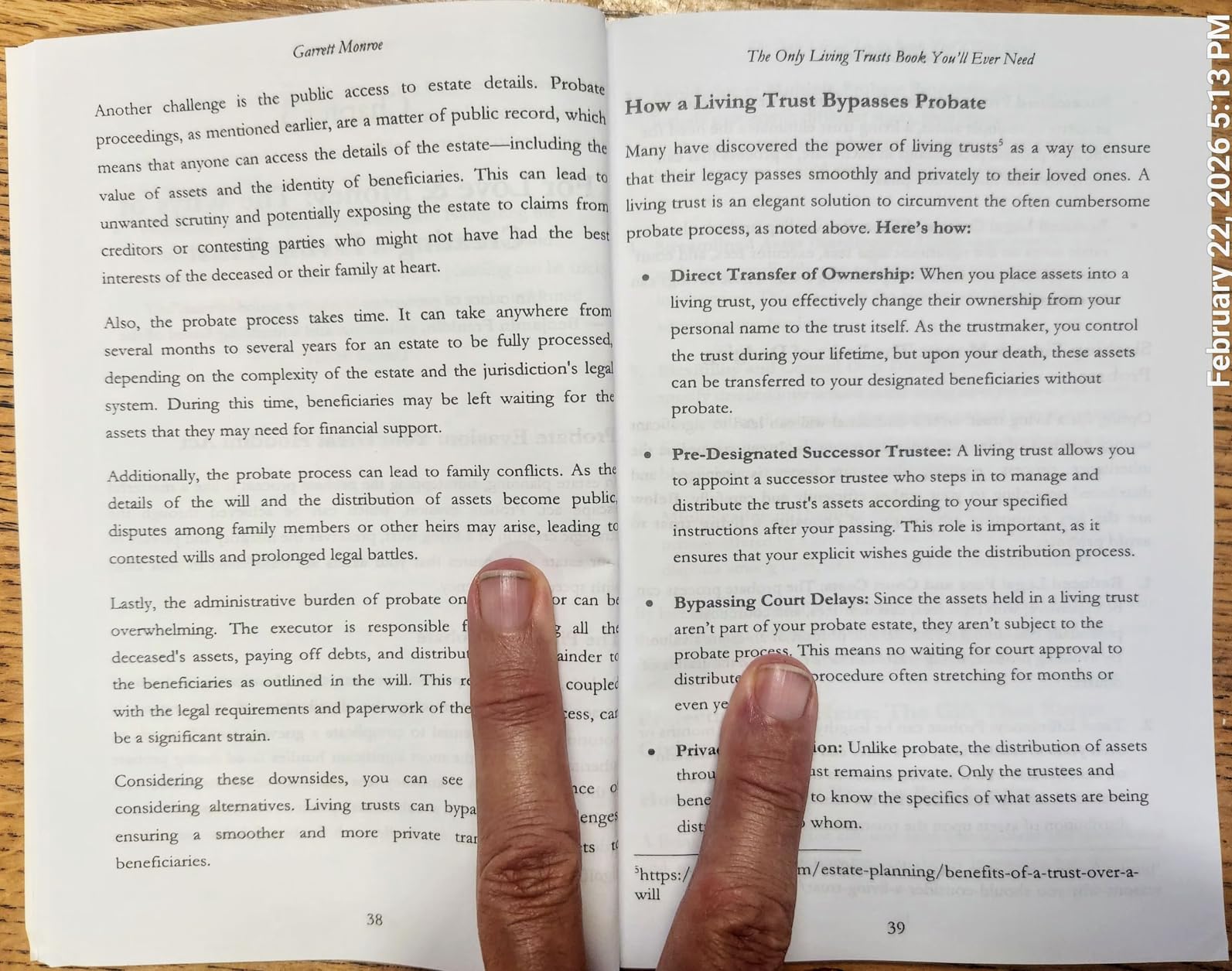 Customer with the book 7