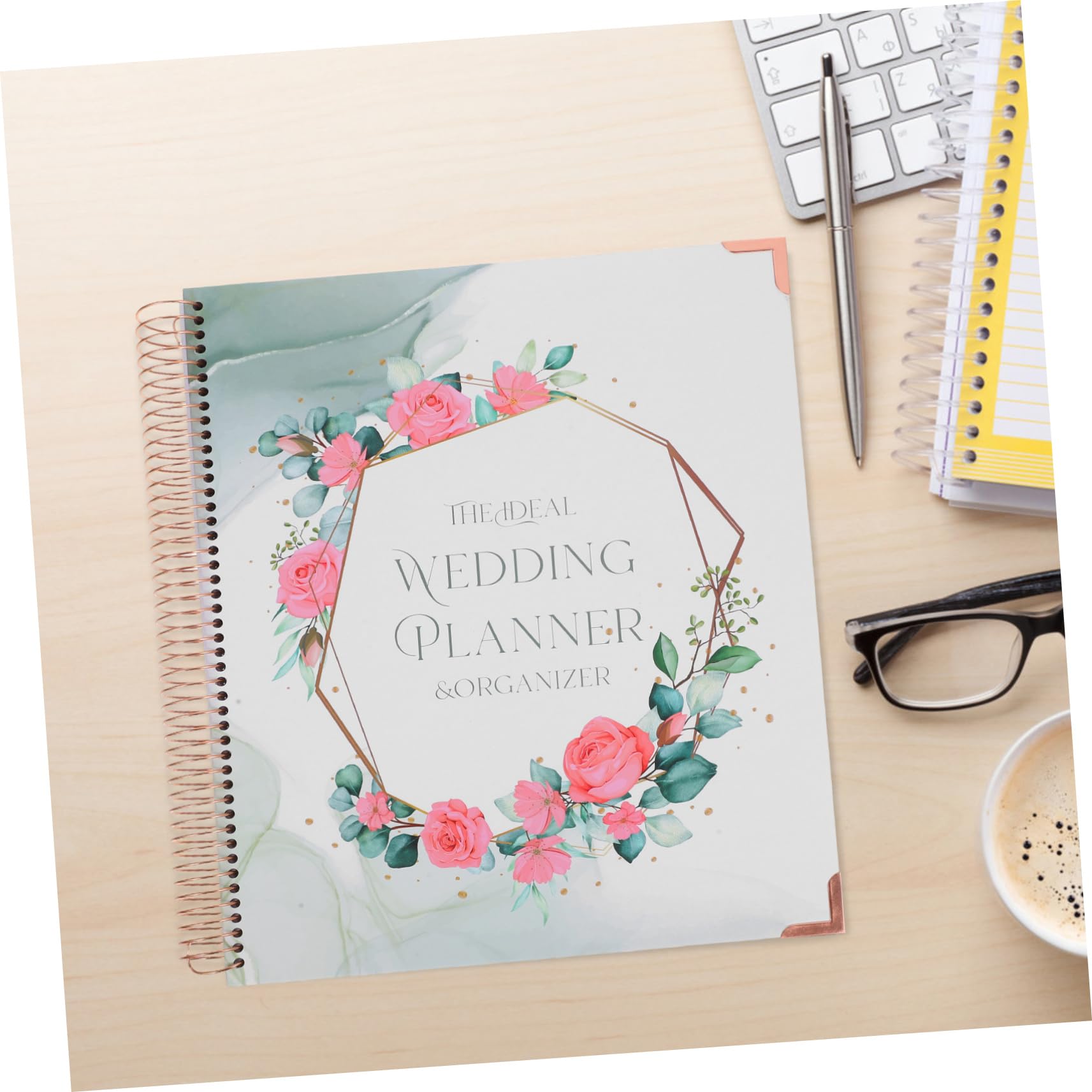 Sewroro Hochzeitsplaner Buch für Verlobte Paare Planungsbuch aus Papier mit Verlobungsbereich Notizbuch für Hochzeit und Antrag