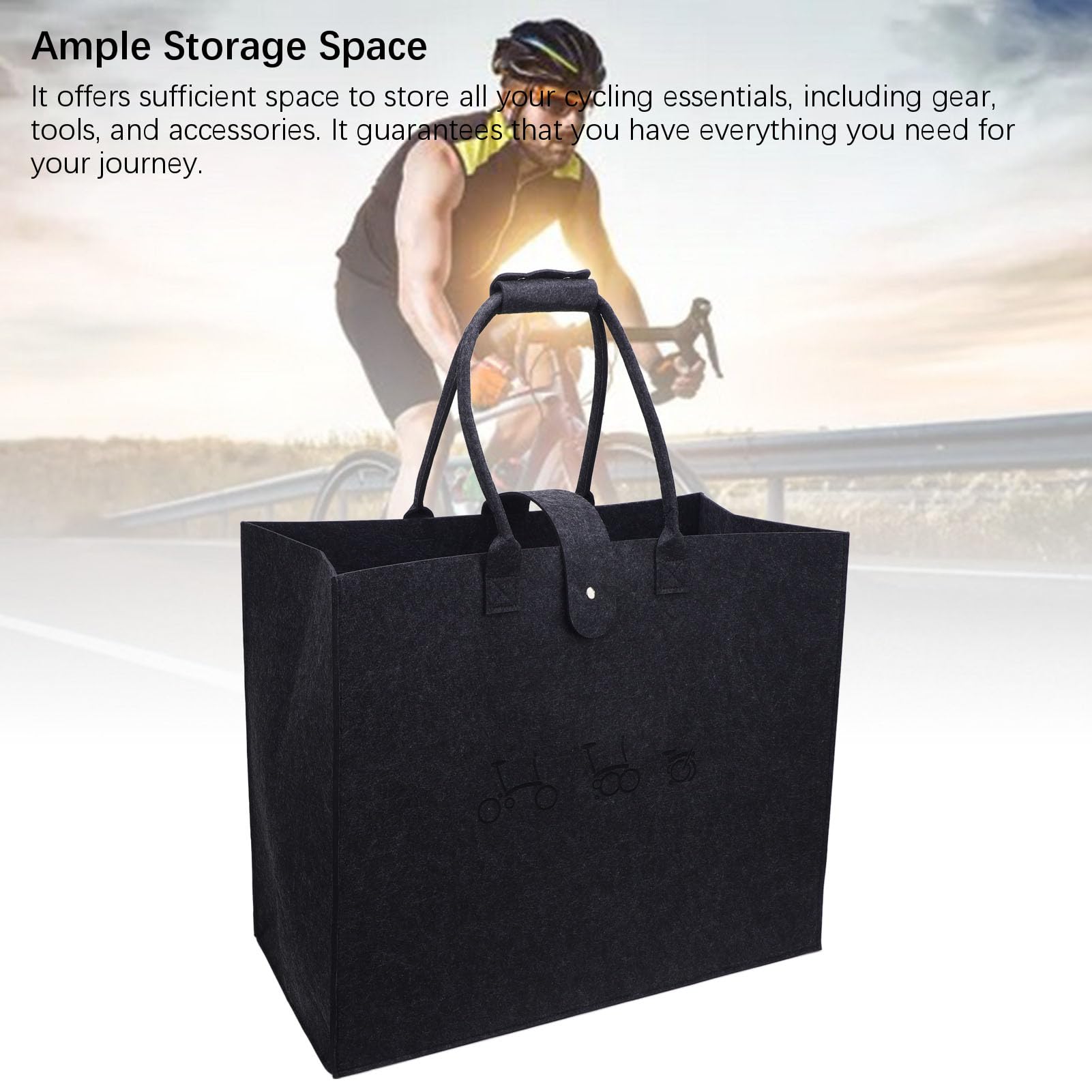 Bolsa de Transporte Plegable para Bicicletas, Estuche de Transporte No Tejido Versátil para Accesorios de Bicicletas de 16 Pulgadas para Viajeros en Trenes de Alta Velocidad (Gris Oscuro)