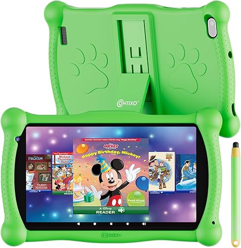 Contixo Tableta infantil V10 HD de 7 pulgadas para edades de 3 a 7 años, tableta de aprendizaje con juegos educativos, exclusivos 50 libros de