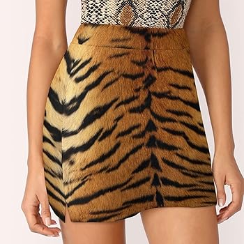 Amazon.co.jp: [CHIKANSTORE] スカート タイガー柄 虎柄 動物柄
