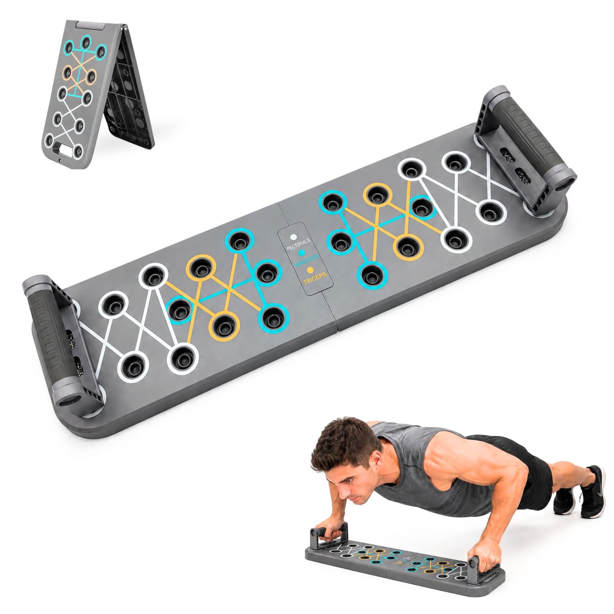 Push Up Board Multifunctional Foldable Press Up Board