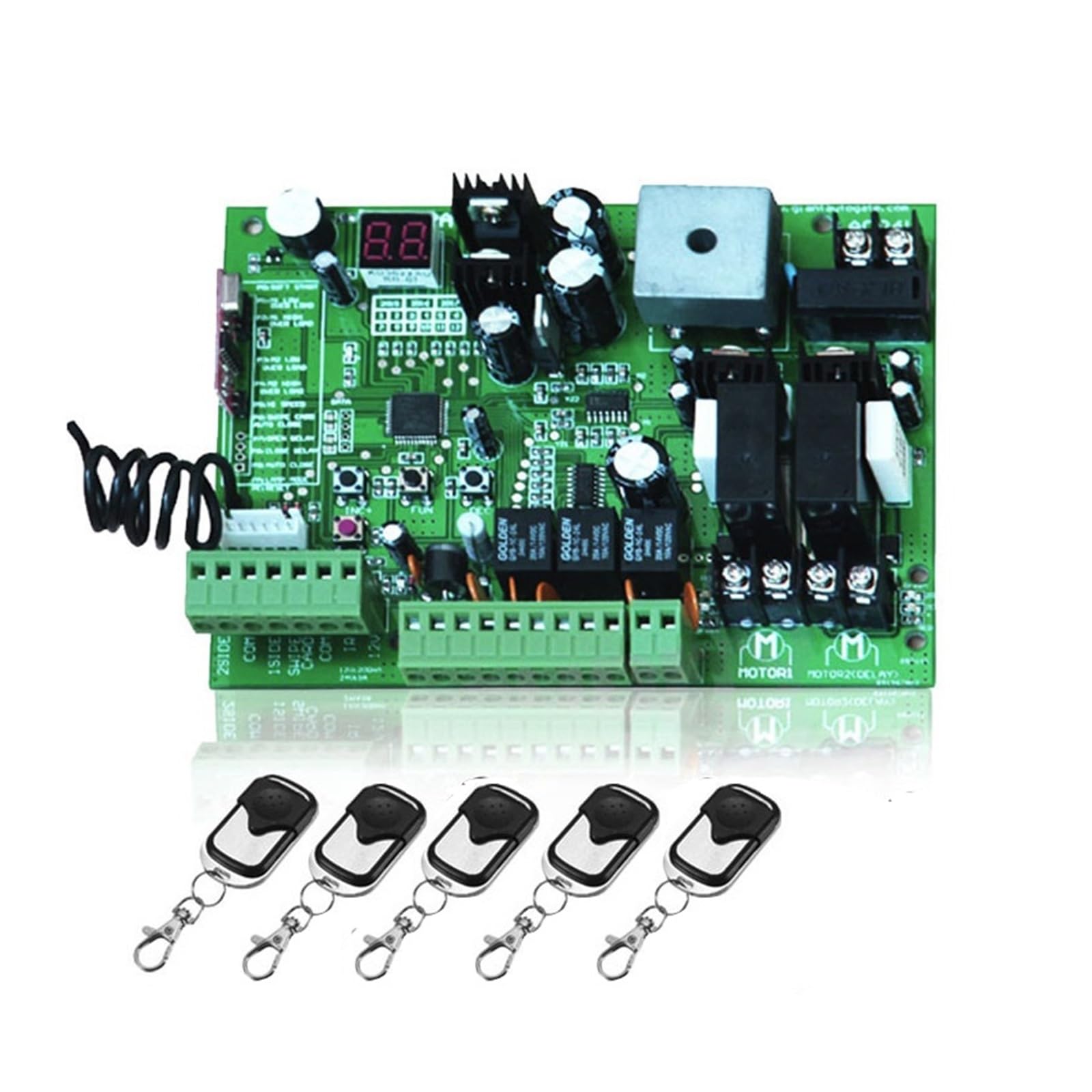 Mjfvn 5 Remote Control Dc24v Swing Gate Opener Motor Control Unit Pcb Controller Circuit Board Electronic Card(5 Remote Control)