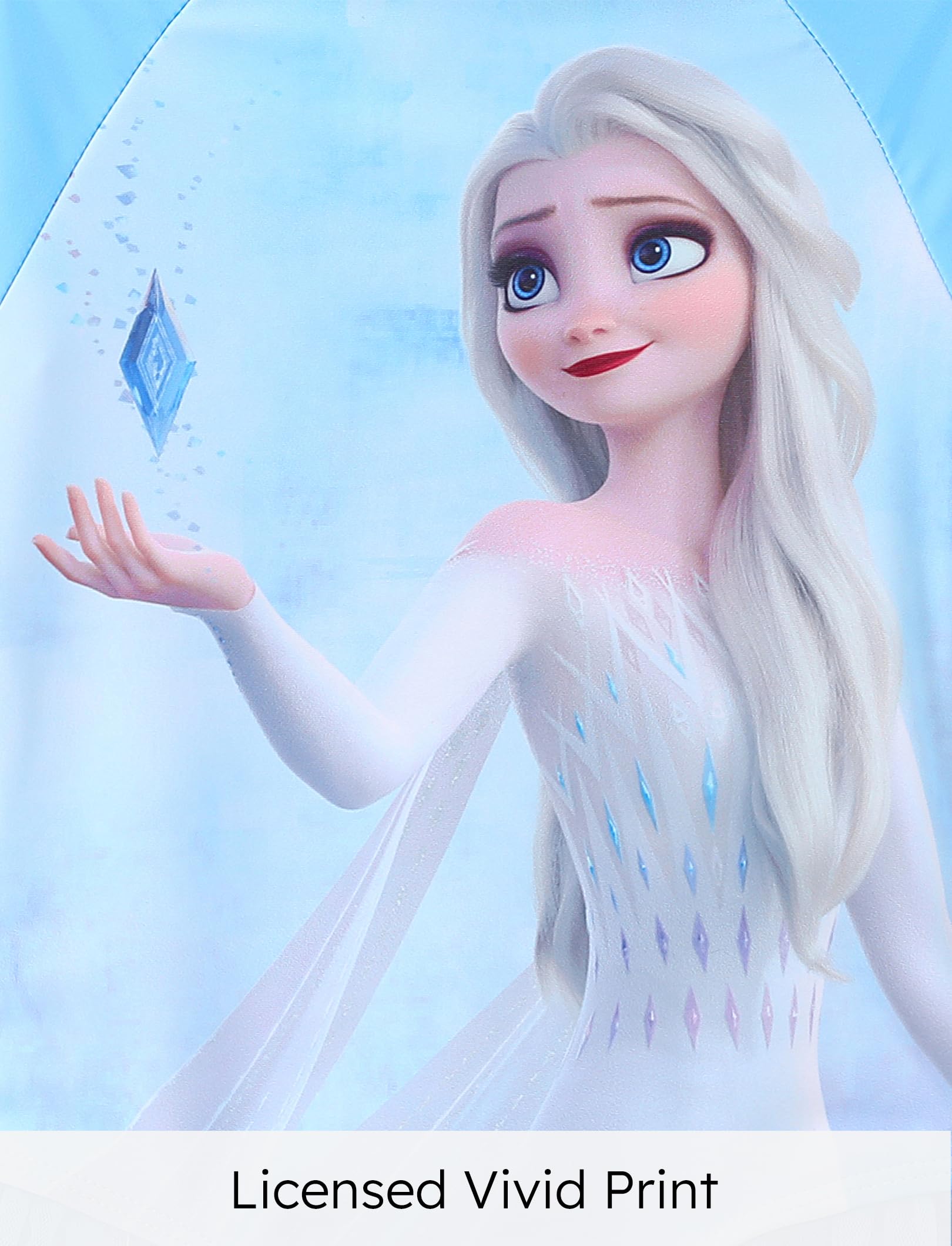 Disney Maillot de bain à manches longues pour fille Motif La Reine des neiges Bleu 2-6 ans