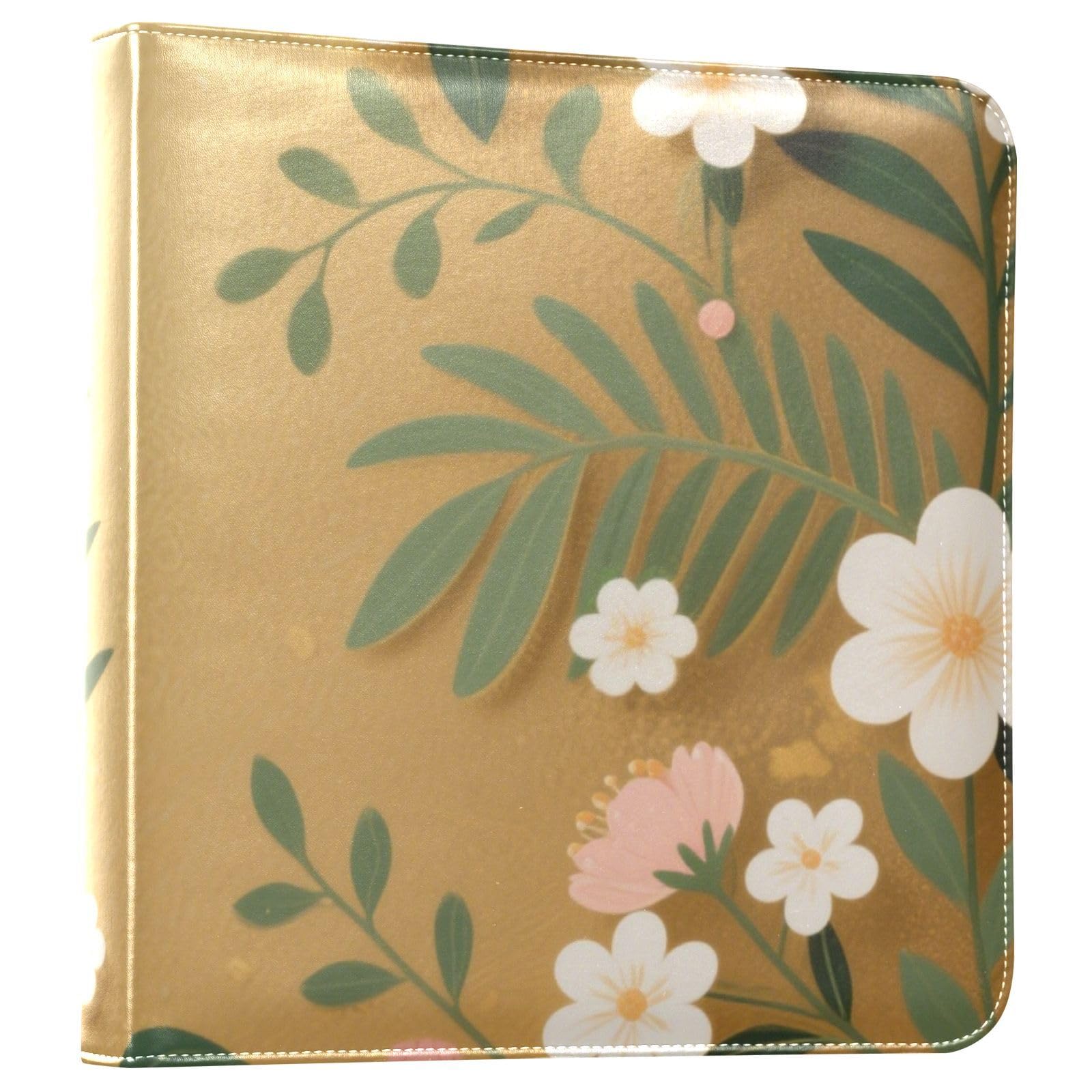 Photo Album 4x6, 5x7,6x8,Artificial Leather Photo Albums with 20 Detachable Sheets Plant Design for Family Wedding,Multi 23