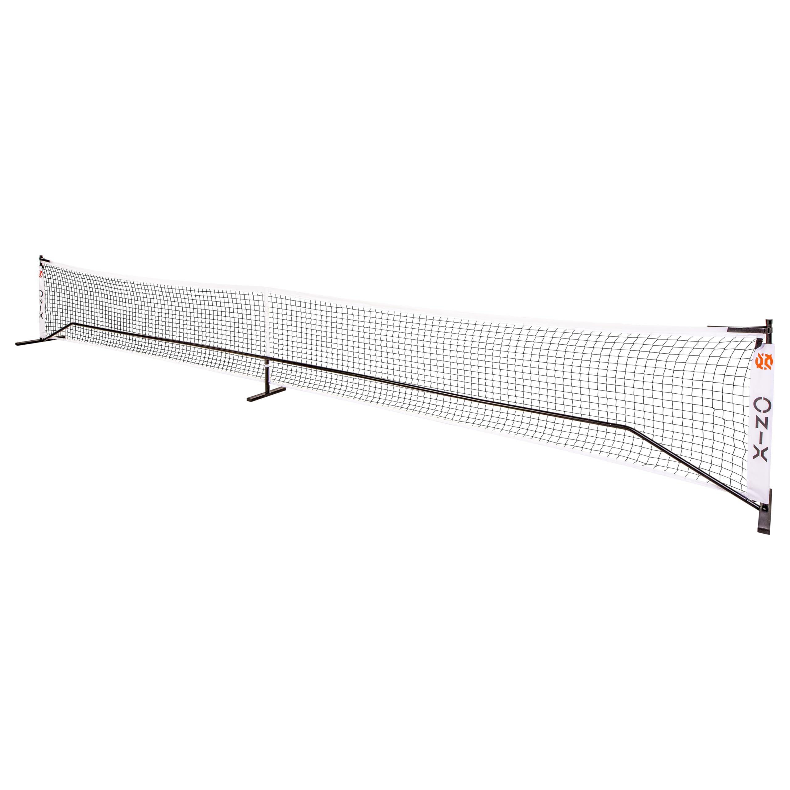 ONIX Pickleball Netz, 2-in-1 tragbares Netz und Übungsnetz-Set, inkl. Tragetasche mit Rollen, Weiß