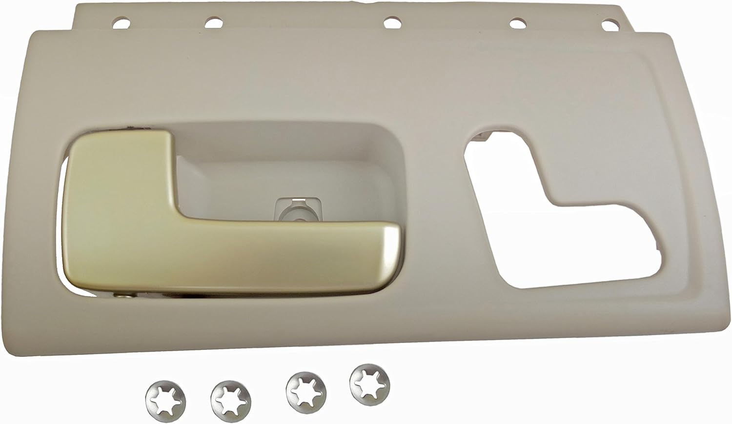 Dorman 80470 Front Driver Side Interior Door Handle Compatible with Select Lincoln Models, Beige; Chrome