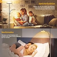 Yikuneng 42W Modern Állólámpa Olvasólámpával - 4200LM LED, Állítható Színhőmérséklet, Fokozatmentes Fényerő, Távirányítós, Nappali, Hálószob 7