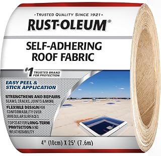 Rust-Oleum Self-Adhering Roof Fabric Roofing Tape, 4" x 25' Roll