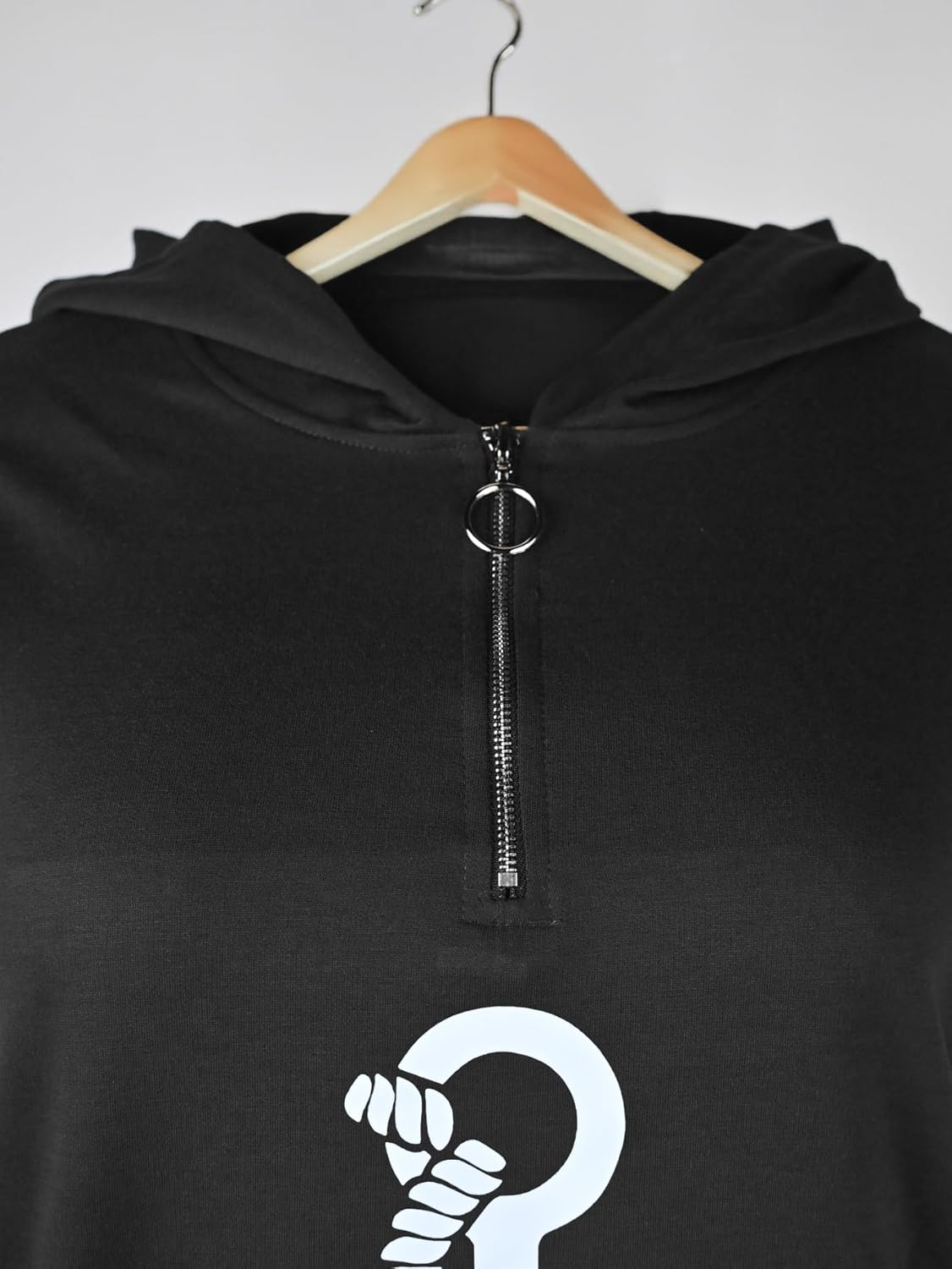 WDIRARA Women's Plus Size Anchor Graphic Print Long Sleeve Sweatshirt Half Zip Color Block Drop Shoulder Hoodie - Image 3