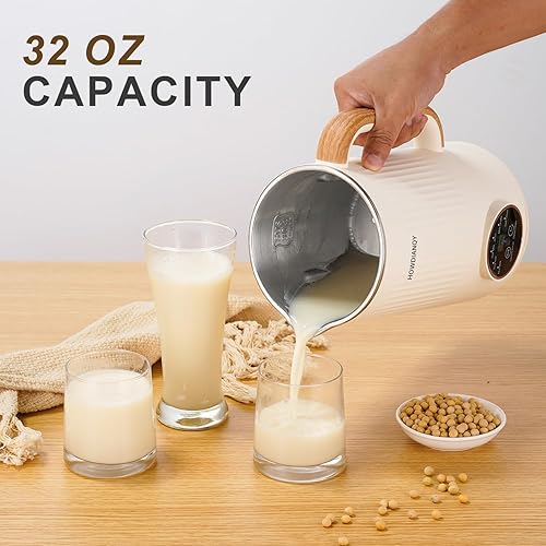 Miniatura 4 de Máquina para fabricar leche de nuez 6 en 1, batidora de panel táctil completo para cocina, máquina automática de bebidas a base de plantas de 32
