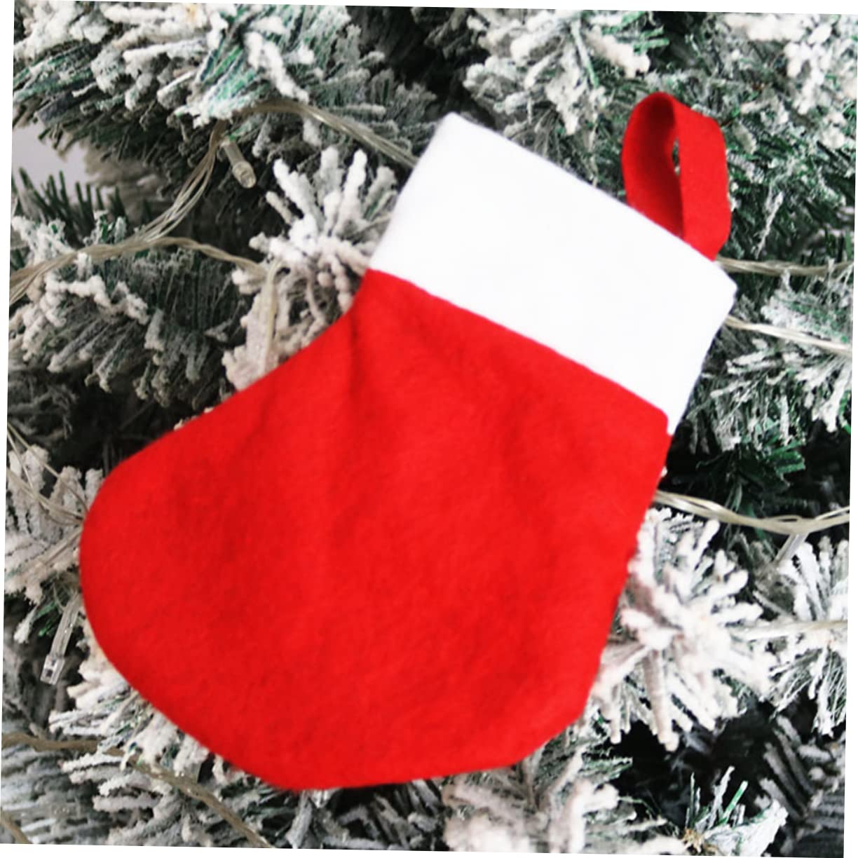 64stücke Mini Weihnachtsstrümpfe Aus Rotem Und Weißem Material Weihnachtsdekoration Für Baum Kamin Oder Party Zum Befüllen Mit Süßigkeiten Und Kleinen Geschenken