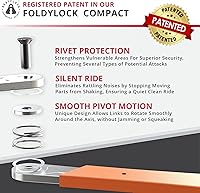Vista 3 de Seatylock FoldyLock - Candado plegable compacto para bicicleta, galardonado y patentado, ligero, de alta seguridad, resistente, antirrobo, protector