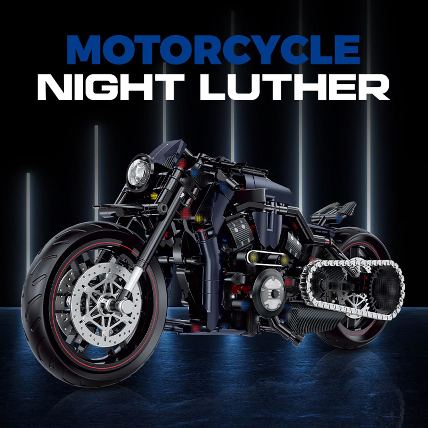 Technik Motorrad Bausteine, 623 Teile 1:8 Klemmbausteine Technik Supermotorrad, Rennen Motorrad Konstruktionsspielzeug Kompatibel mit Lgo