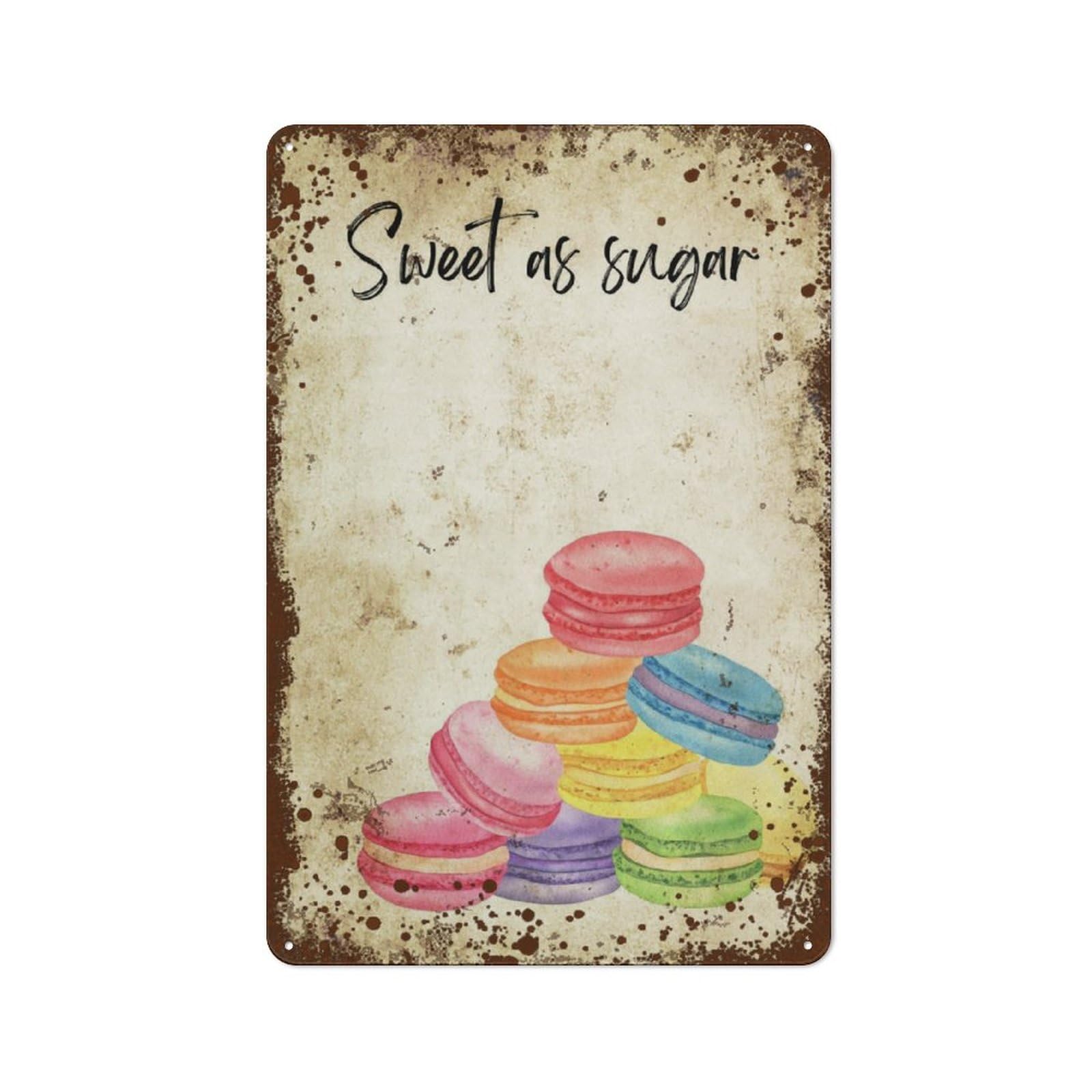 Kwqdozf Style-7 8X12 Inch Sweet As Sugar Macaron ,Kitchen Decor, French Macarons, Baking ,M