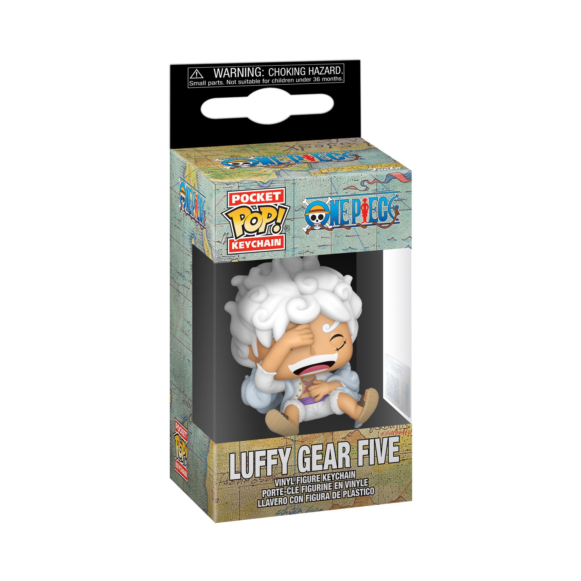 Funko Pop! Keychain: One Piece - Monkey D. Luffy Gear 5- Mini Figura in Vinile da Collezione Novità Portachiavi - Riempitivi per Calze - Idea Regalo - Merchandising Ufficiale - Anime Fans