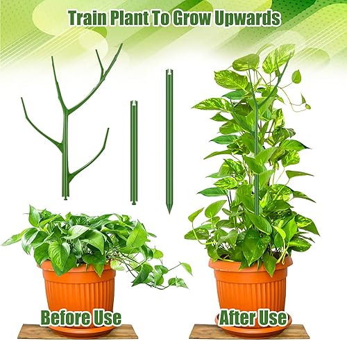 Miniatura 4 de Paquete de 5 estacas de soporte ajustables para plantas de rama postes de enrejado de plantas de 39 pulgadas para plantas en maceta estacas de