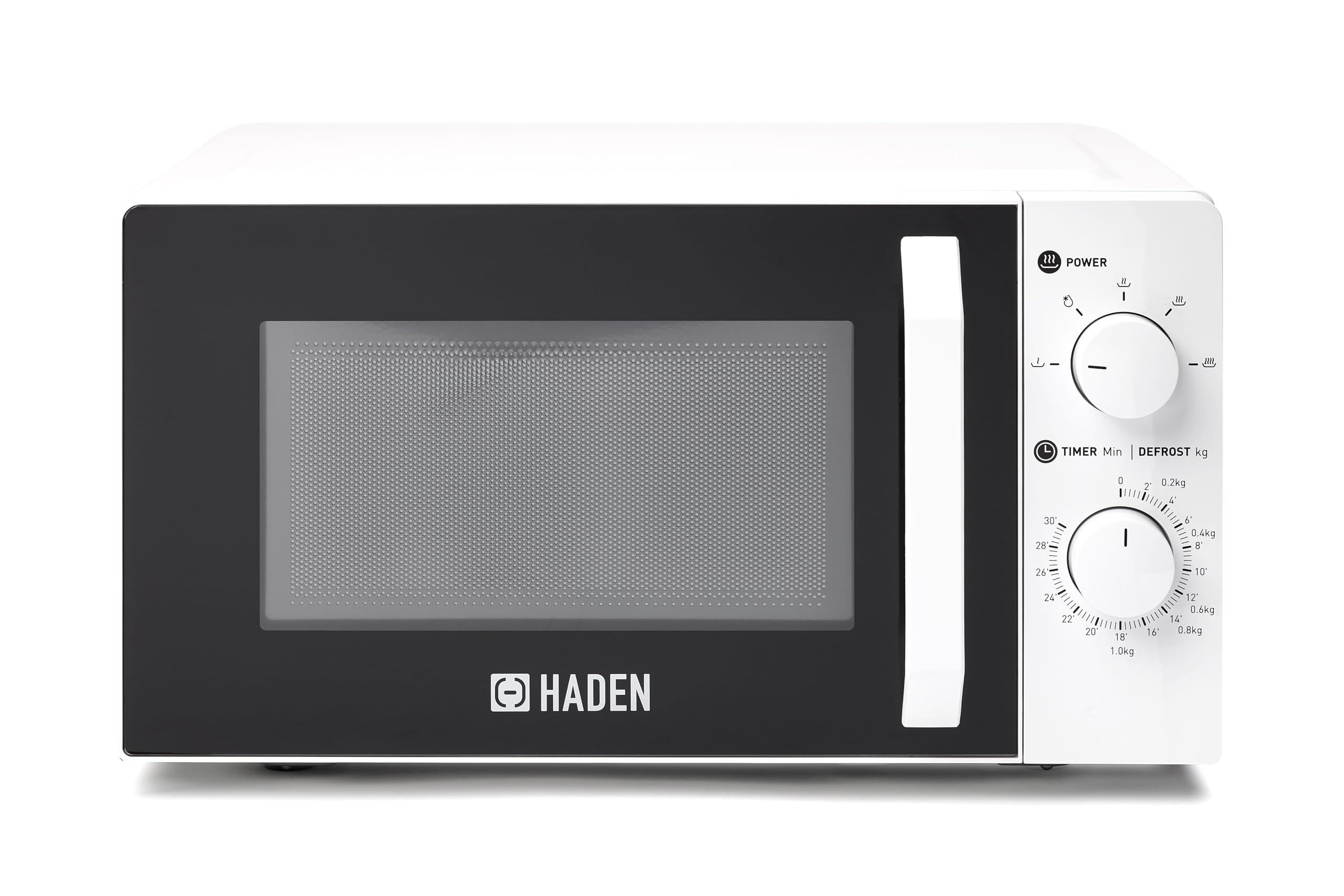 Haden Stainless Steel Interior Microwave Oven - 20l White Microwave, 700W with 6 Power Levels, 30min Timer, Defrost Function and 24.5cm Turntable Glass - Easy To Clean Microwave — view 11