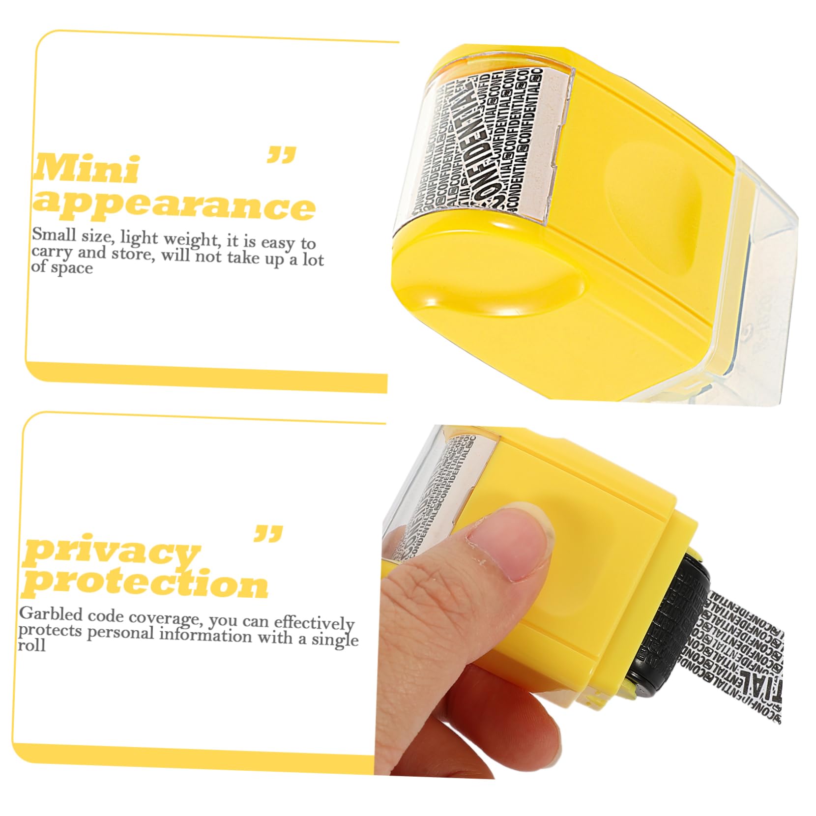 TEHAUX 4pezzi Timbro Rotante Multifunzionale Per La Privacy Copertura Sicura Per Documenti e Etichette Strumento Pratico Per Uso Domestico e Protezione Identità Design Facile Da Usare