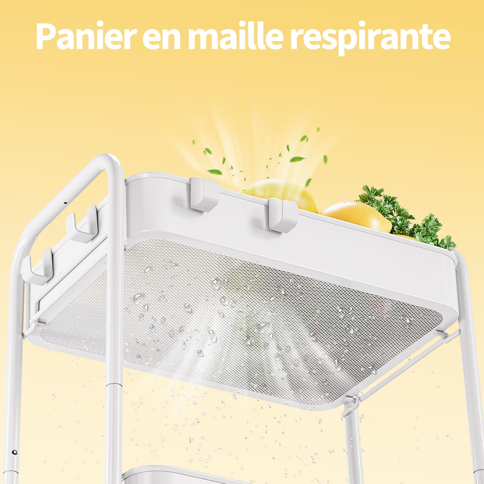 KINGRACK Chariot de rangement en métal à 4 niveaux sur roulettes, pour livres de beauté, thé, art du thé, pour la maison, la salle de bain, la cuisine, le linge, pas besoin de vis, chariot utilitaire